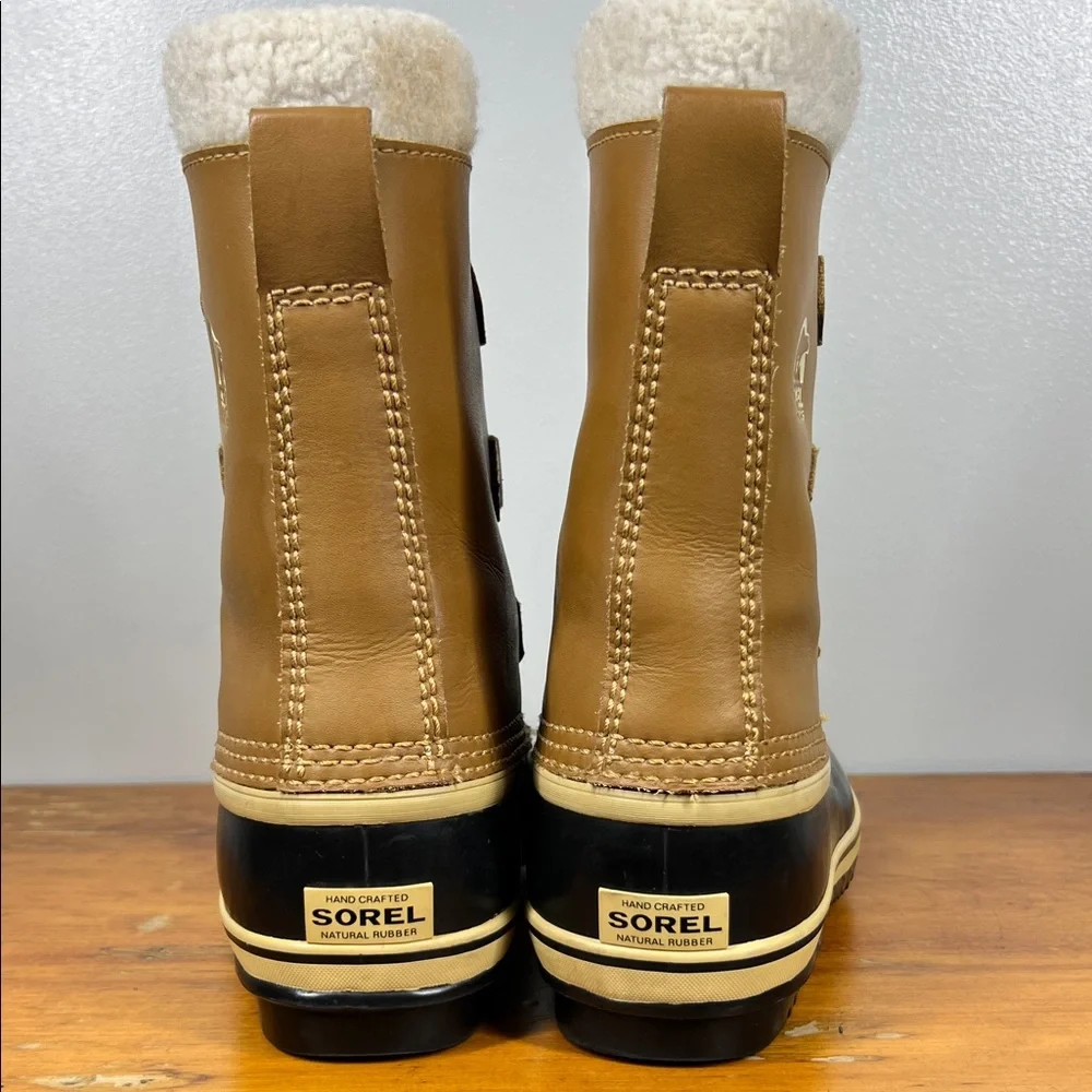 Sorel Kids Waterproof Tan and Black Winter Boots